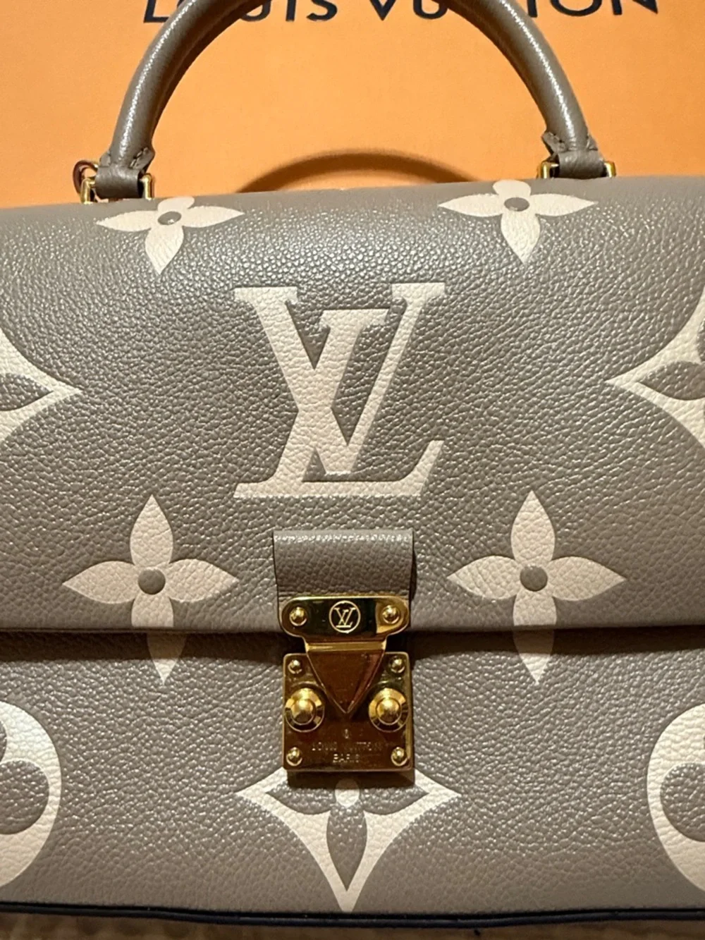 Louis Vuitton Taupe & Cream Monogram Top Handle Satchel - Picture 3 of 10